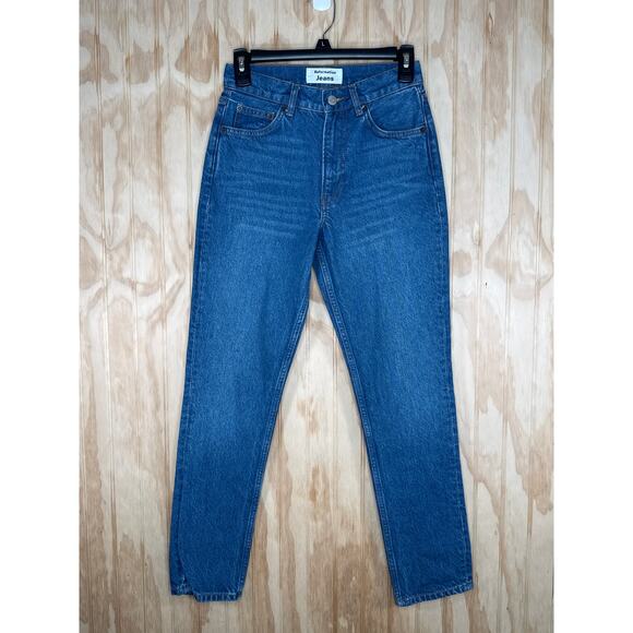 Reformation Julia Crop High Rise Cigarette Jeans Size 23 Loose Sustainable Denim - Picture 3 of 7